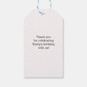 サンキューラベル |メッセージカード |ピンクアイスクリーム ギフトタグ (裏面)