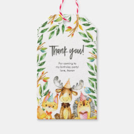 サンキューラベル |メッセージカード |森林動物 ギフトタグ