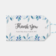 サンキューラベル |メッセージカード |水色（青）