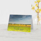 サンキューランドスケープ牧草地クロップフィールド聖なる書物、 経典 カード (黄色い花)