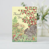 サンキューリス素朴レル自然ウッズイエロー秋 サンキューカード (スタンド正面)