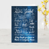 サンキューリタイアメントブルー宇宙 カード (黄色い花)