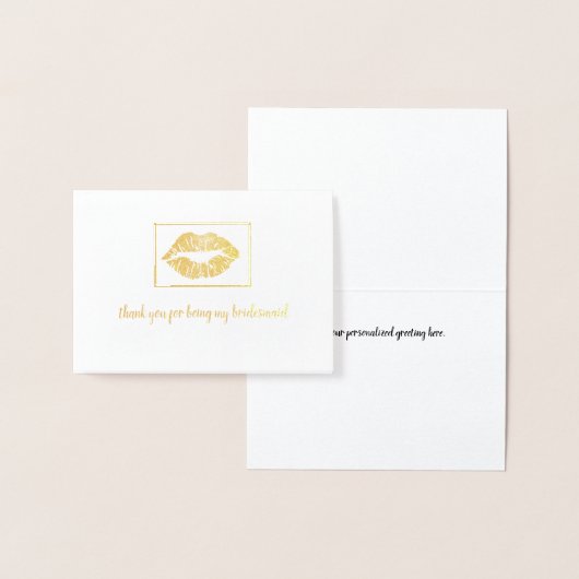 サンキューリッププリント 箔カード (ディスプレー)