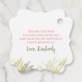 サンキューリトルバニー誕生日パーティー フェイバータグ (裏面)