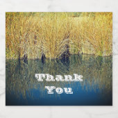 サンキューレイクグラス水の反射の評価 ビールラベル (シングルラベル)