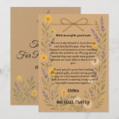 サンキューレター ラスティック ワイルドフラワー クラフト サンキューカード (正面/裏面)