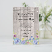 サンキューレター 結婚式 ウェディング ウッド フラワール サンキューカード (スタンド正面)