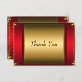 サンキューレッド金ゴールドサンキューカード サンキューカード (正面/裏面)