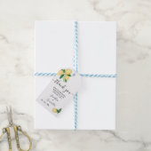 サンキューレモンブライダルウェディングシャワーメッセージカード ギフトタグ (より糸付き)