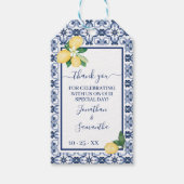 サンキューレモ地中海のンウェディングシャワーのお願い ギフトタグ (正面)