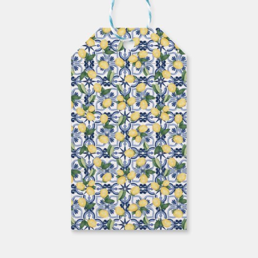 サンキューレモ地中海のンウェディングシャワーのお願い ギフトタグ (裏面)