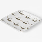 サンキューレースウォーターカラーランジェリーブライダルシャワー ペーパープレート (傾斜あり)