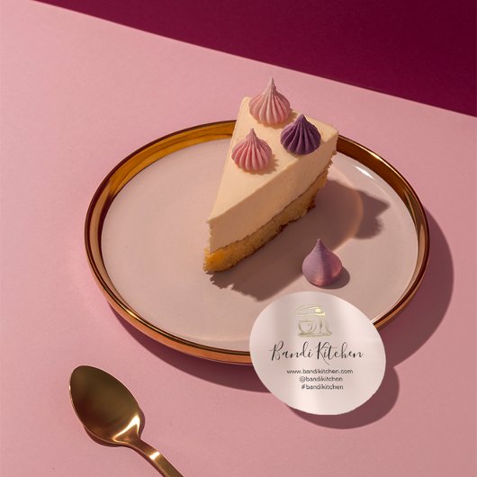 サンキューロゴキッチン料理ベーカリースイートショップ ラウンドシール