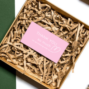 サンキューロゴロイヤリティモダンピンクストアQRコード 割引カード