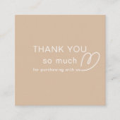 サンキューロゴロイヤリティモダンベージュストアQRコード 割引カード (正面)