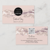 サンキューロゴQRコードオンラインショップグリッターバラB 名刺 (正面/裏面)