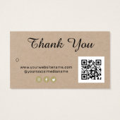 サンキューロゴQRコードクラフト衣類つるラベル (裏面)