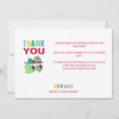 サンキューロバはっきりしたバードカラフルイラストレーション車 カード (裏面)