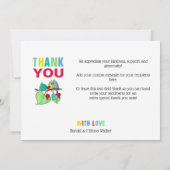 サンキューロバはっきりしたバードカラフルイラストレーション カード (裏面)