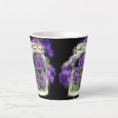 サンキューロード(パープルパンジー)ラテマグカップ カフェラテマグ (正面)