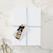 サンキューワきらめくインボトルブラックボウ ギフトタグ (より糸付き)