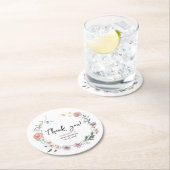 サンキューワイルドフラワー春ベビーシャワー ラウンドペーパーコースター (インサイチュ)