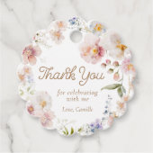 サンキューワイルドフラワー誕生日ラウンド フェイバータグ (正面)