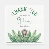 サンキューワイルドワンサファリ動物ベビーシャワー スタンダードランチョンナプキン (正面)