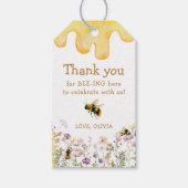 サンキューワンカワイベイビーシャワーガール誕生日 ギフトタグ (正面)