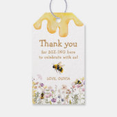 サンキューワンカワイベイビーシャワーガール誕生日 ギフトタグ (裏面)