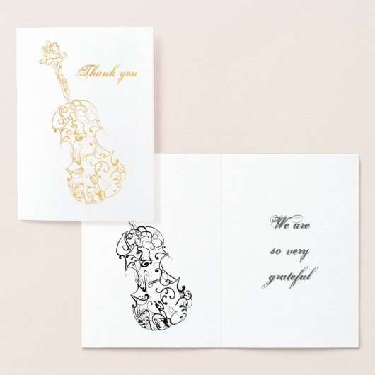 サンキューヴァイオリンスケッチ 箔カード (ディスプレー)