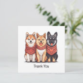サンキューヴァレンティーンズデイ柴犬ドッグス サンキューカード (スタンド正面)