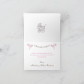 サンキューヴィンテージキャリッジアイボリーピンクジンガム サンキューカード (内部)