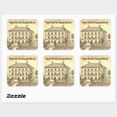 サンキューヴィンテージハウスゲストバケーションホームプロモーション スクエアシール (シート)