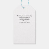 サンキューヴィンテージレッドローゼズウォーター色フローラ ギフトタグ (裏面)