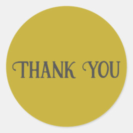 サンキューヴィンテージ金ゴールド無地のカラー標準 ラウンドシール