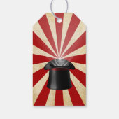 サンキューヴィンテージ魔法ショー誕生日メッセージカード ギフトタグ (裏面)