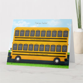 サンキュー先生イエロースクールバス20写真 カード