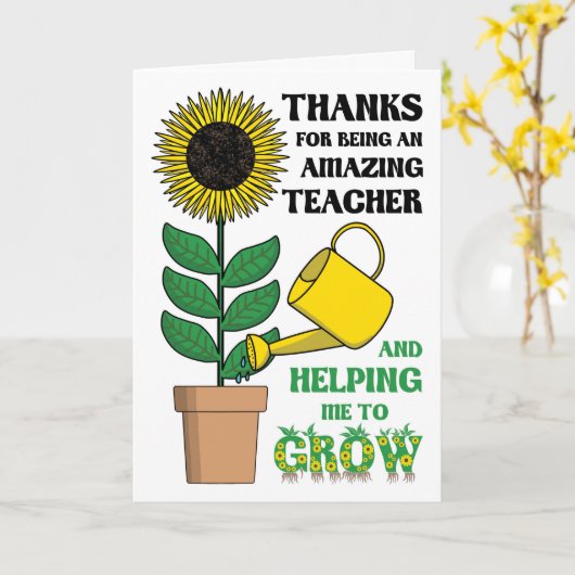 サンキュー先生カードアメージング先生 カード (黄色い花)