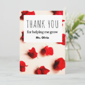 サンキュー先生カードエレガント評価デザイン サンキューカード (スタンド正面)