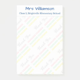 サンキュー先生ネームクラススクールパステル ポストイット