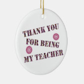 サンキュー先生感謝ホリデーキープサケ セラミックオーナメント (右)