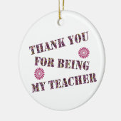 サンキュー先生感謝ホリデーキープサケ セラミックオーナメント (左)