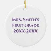 サンキュー先生感謝ホリデーキープサケ セラミックオーナメント (裏面)