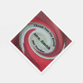 サンキュー先生感謝感謝してい学校食食 スタンダードランチョンナプキン (角)