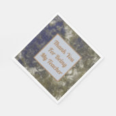 サンキュー先生感謝金ゴールドブルー教室 スタンダードランチョンナプキン (角)