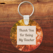 サンキュー先生明るい抽象芸術評価 キーホルダー (正面)