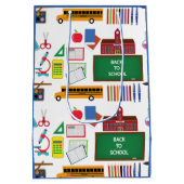 サンキュー先生鑑賞学校ブルー ミディアムペーパーバッグ (裏面)