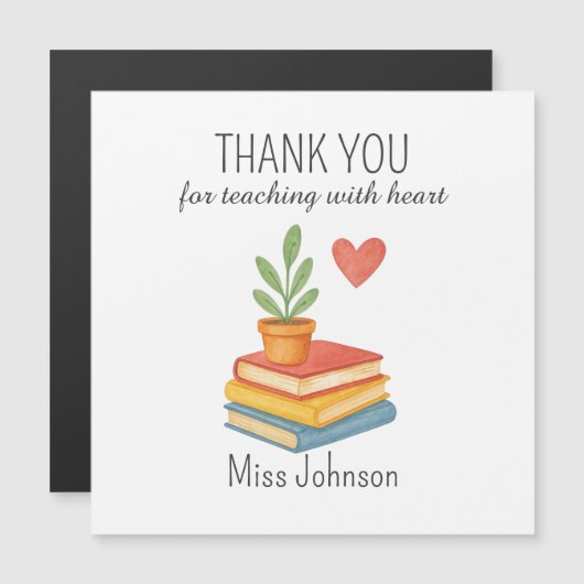 サンキュー先生 – ハートフェルト – サンキューカード (正面/裏面)