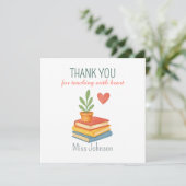 サンキュー先生 – ハートフェルト – フラットカード (スタンド正面)